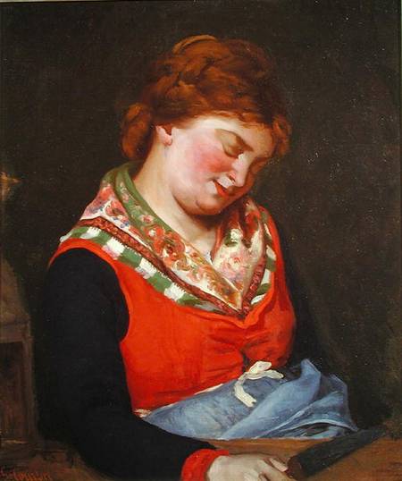 Peasant Woman Sleeping de Gustave Courbet