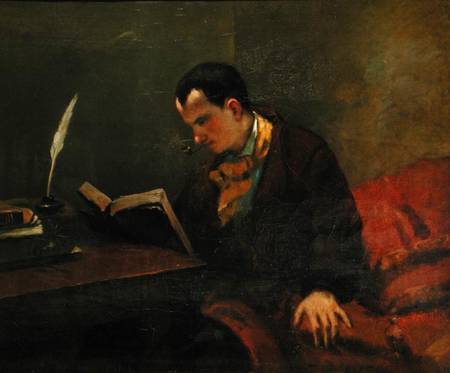 Portrait of Charles Baudelaire (1821-67) de Gustave Courbet