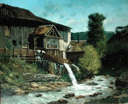 The Sawmill on the River Gauffre de Gustave Courbet