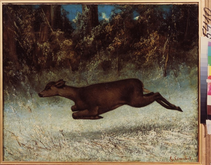 Doe leaping de Gustave Courbet