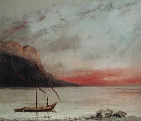 Sunset over Lake Leman de Gustave Courbet