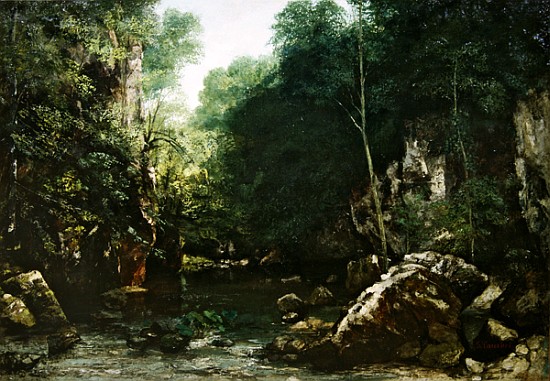 The Covered Stream, or The Dark Stream de Gustave Courbet