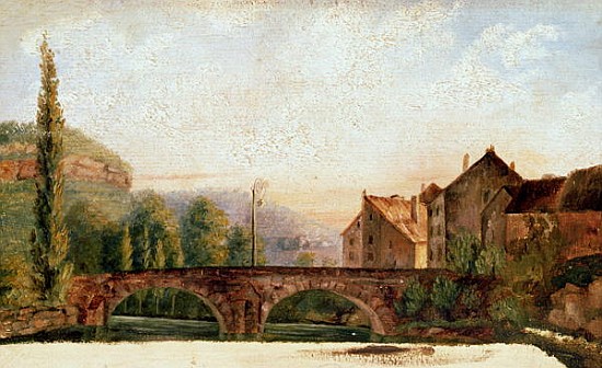 The Pont de Nahin at Ornans, c.1837 de Gustave Courbet