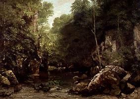 The woods brook (Le ruisseau envelope) de Gustave Courbet