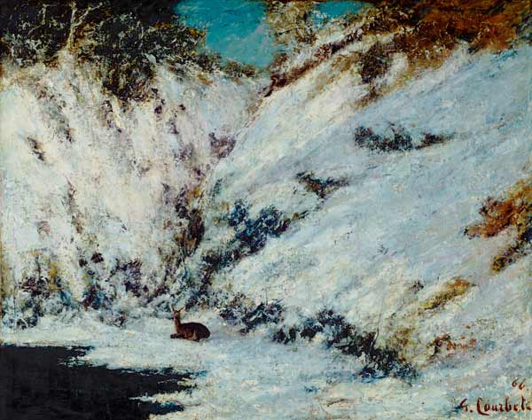 Snowy Landscape de Gustave Courbet