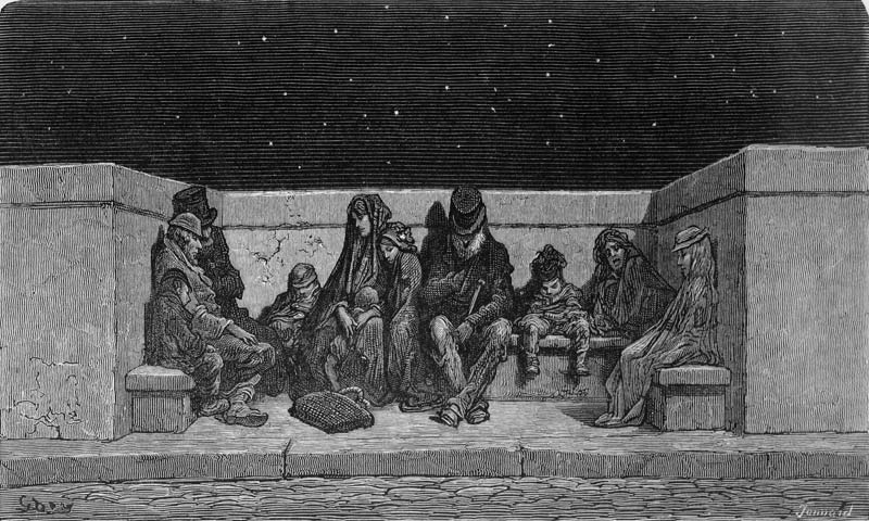 Asleep under the Stars, illustration from ''London, a Pilgrimage'' de Gustave Doré