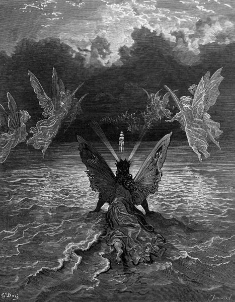The ship continues to sail miraculously, moved by a troupe of angelic spirits, scene from ''The Rime de Gustave Doré