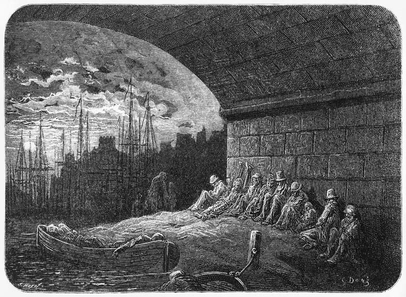 Under the Arches, illustration from ''London, A Pilgrimage'' de Gustave Doré