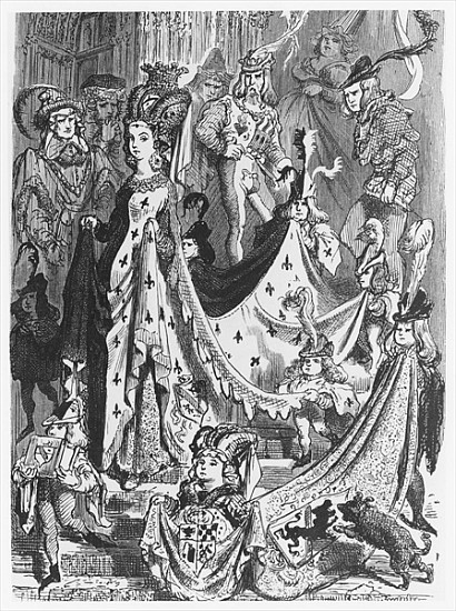 A queen, illustration from ''Les Contes Drolatiques'' Honore de Balzac (1799-1850) de Gustave Doré