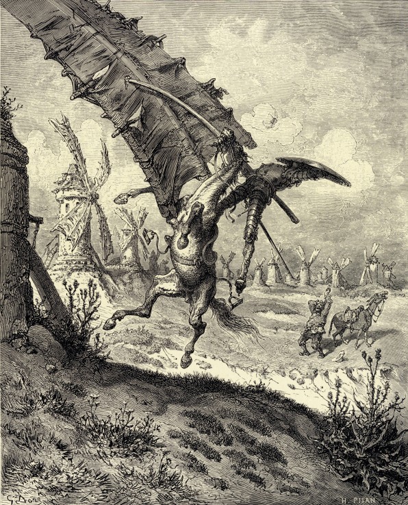 Illustration to the book "Don Quixote de la Mancha" by M. de Cervantes de Gustave Doré