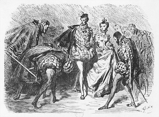 King and court, illustration from the ''Essais'' Michel Eyquem de Montaigne (1533-92) de Gustave Doré