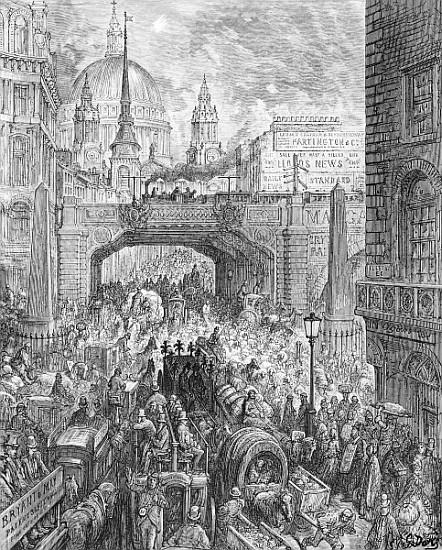 Ludgate Hill, from ''London, a Pilgrimage'', written by William Blanchard Jerrold (1826-94) pub. 187 de Gustave Doré