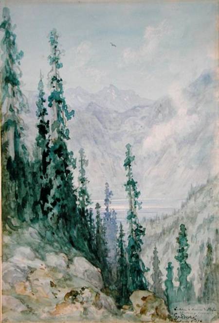 Mountainous landscape de Gustave Doré