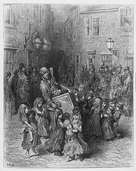 The Organ in the Court, illustration from ''London, a Pilgrimage'' de Gustave Doré
