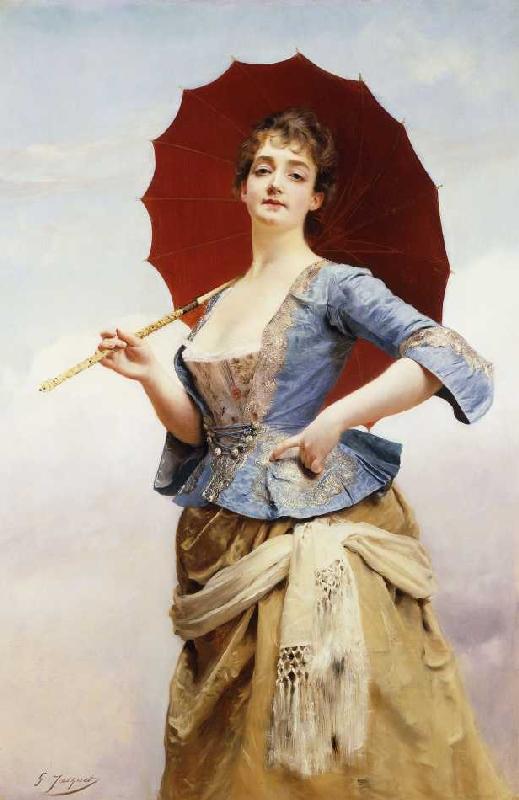 Dame mit Sonnenschirm. de Gustave Jacquet