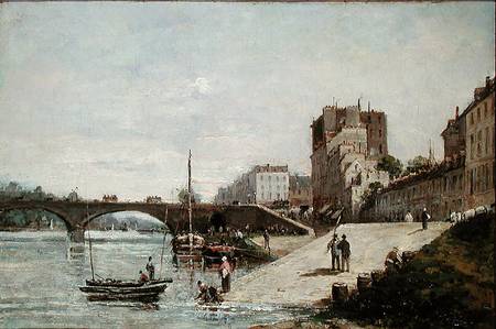 The Seine and the Port of Courbevoie de Gustave Mascart