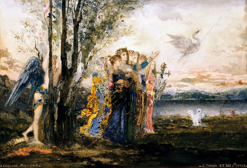 Cupid and the Muses de Gustave Moreau