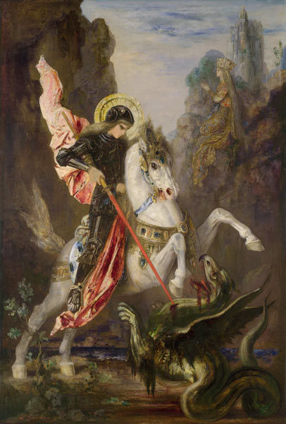Saint George and the Dragon de Gustave Moreau