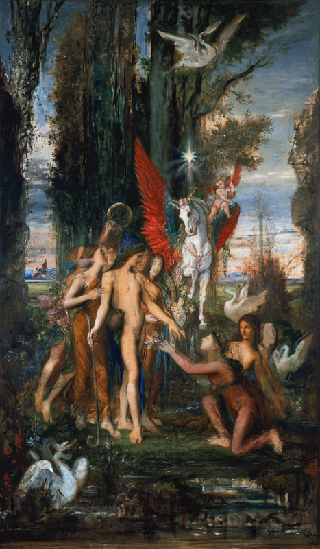 Hesiod and the Muses de Gustave Moreau