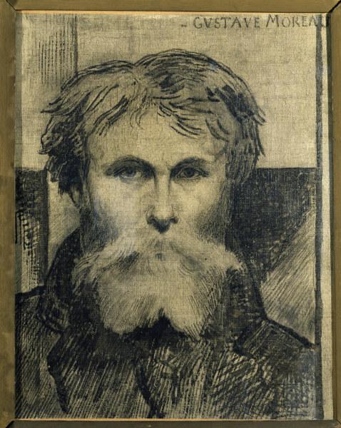 Gustave Moreau, Self-Portr./ c.1876 de Gustave Moreau