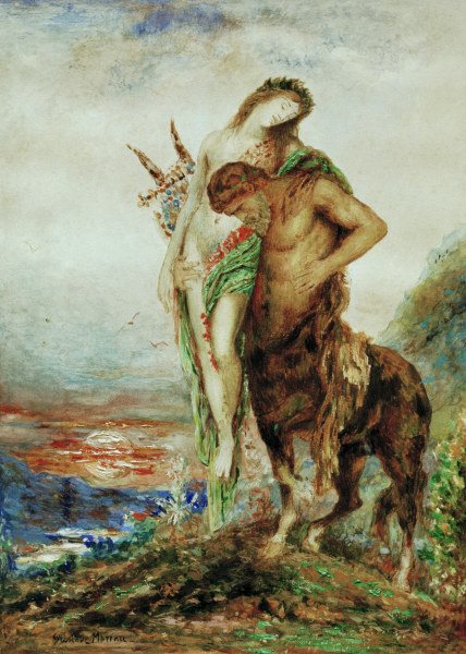 Gustave Moreau, The tired centaur de Gustave Moreau
