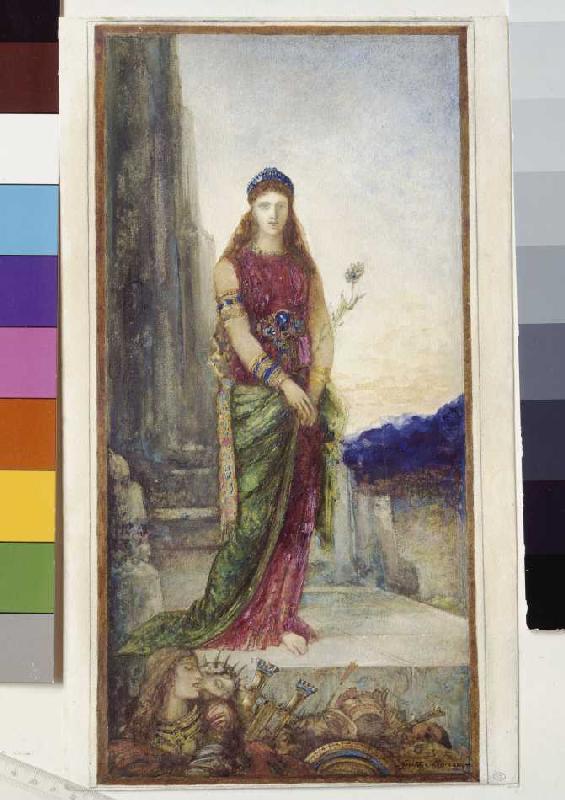 Helena in front of the walls Trojas. de Gustave Moreau