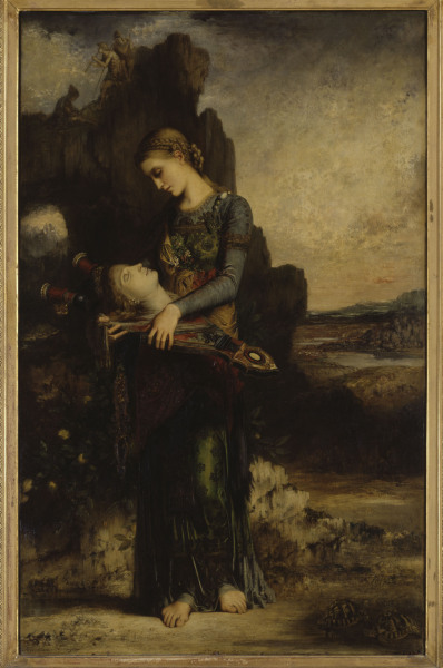 Moreau / Girl carrying Orpheus  Head de Gustave Moreau