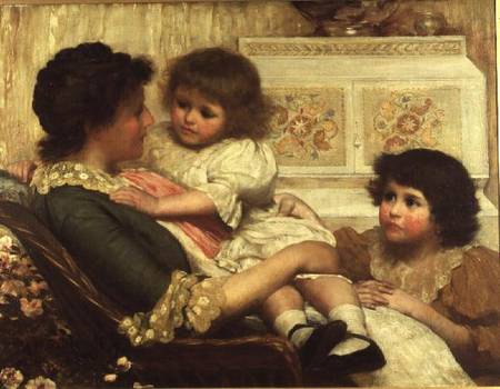 The Artist's Wife and her Two Daughters de H. Marriott Paget