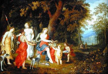 Diana and Her Maidens, after the hunt de H. van Govaerts