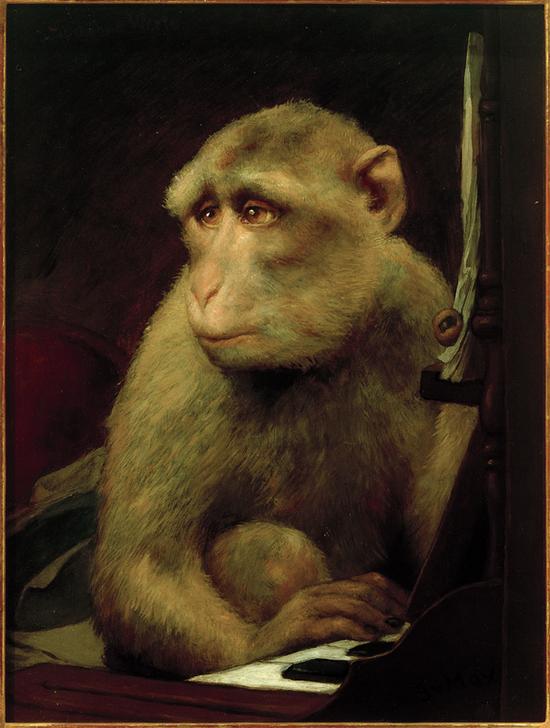 Kleiner Affe am Klavier de Haeckel Ernst