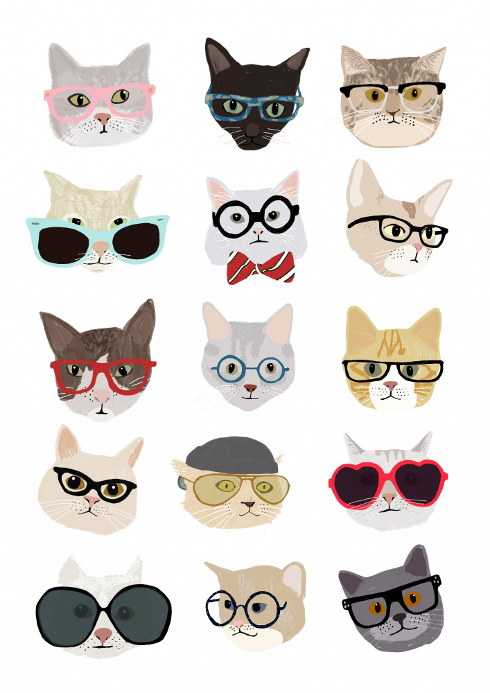 Cats With Glasses de Hanna Melin