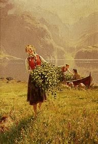 Spring in the fiord. de Hans Dahl