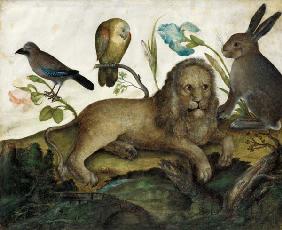 Pintura de un animal (león)
