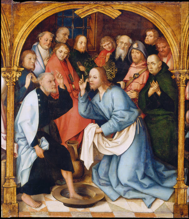 Christ Washing St Peters Feet de Hans Holbein d. Ä.
