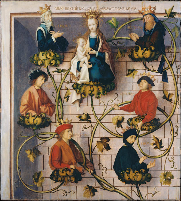High Altar of the Dominican Church in Frankfurt:
Tree of Jesse de Hans Holbein d. Ä.