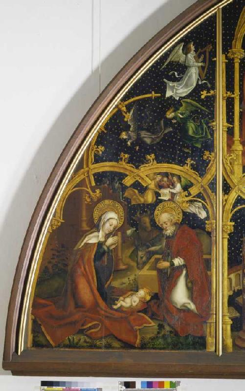 Detail Christi birth from the Basilikatafel Sta.Ma de Hans Holbein el Anciano