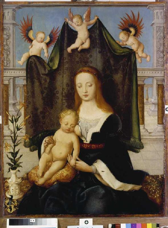 Madonna with child, so-called Böhlersche Madonna. de Hans Holbein el Anciano
