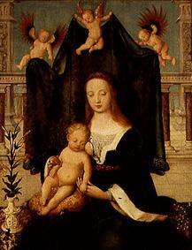 Mother of God with child (on the balcony) de Hans Holbein el Anciano