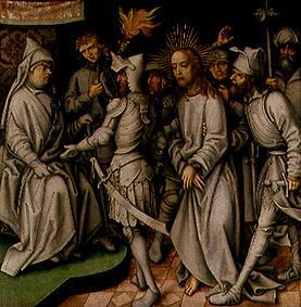 Undertow. Grey passion: Christ in front of Kaiphas de Hans Holbein el Anciano