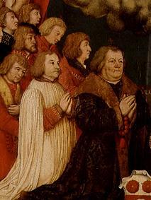 Votive picture of Ulrich Schwarz and his family's de Hans Holbein el Anciano