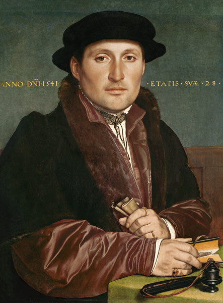 Portrait of a young merchant (angebl Hans of muzzl de Hans Holbein (el Joven)