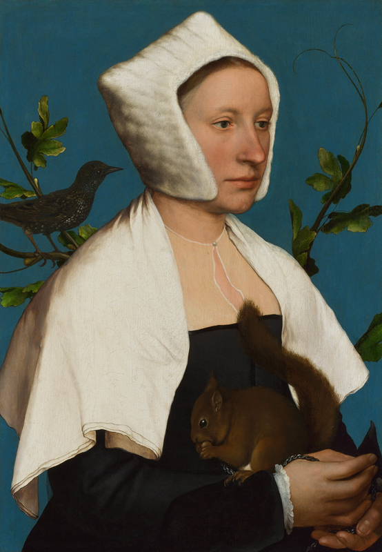 Lady with a Squirrel and a Starling de Hans Holbein (el Joven)