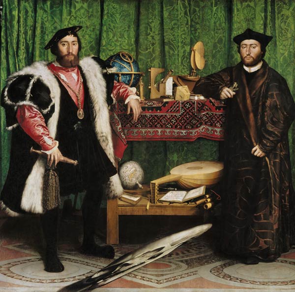 Retrato de los enviados franceses Jean de Dinteville y Georges de Selve de Hans Holbein (el Joven)