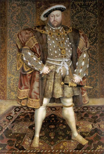 Portrait of Henry VIII (1491-1547) in a Jewelled Chain and Fur Robes de Hans Holbein (el Joven)