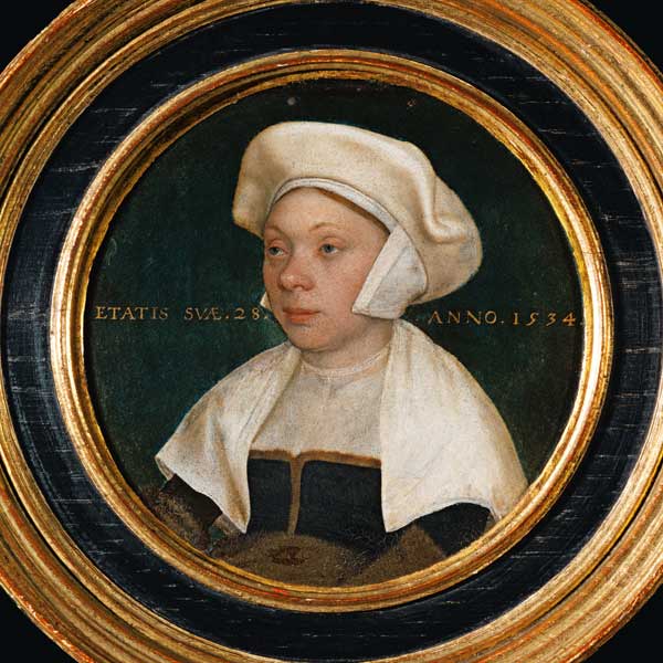 The wife of a dignitary at the court of King Henry VIII de Hans Holbein (el Joven)