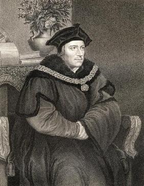 Sir Thomas More (1477-1535), from 'Lodge's British Portraits', 1823 (engraving)