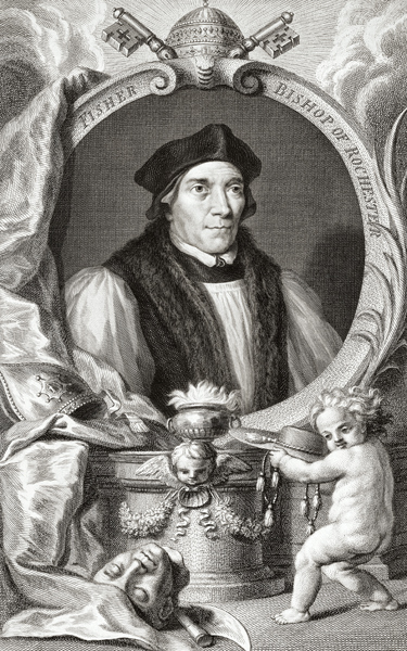 John Fisher, Bishop of Rochester; engraved by Jacobus Houbraken, c.1738-42 de Hans Holbein el Joven (taller)