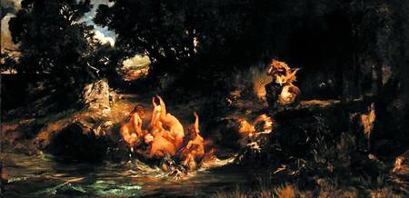 The Mermaids and the Tiger de Hans Makart