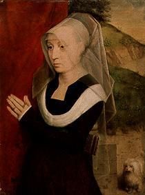 Portrait of a praying woman. de Hans Memling