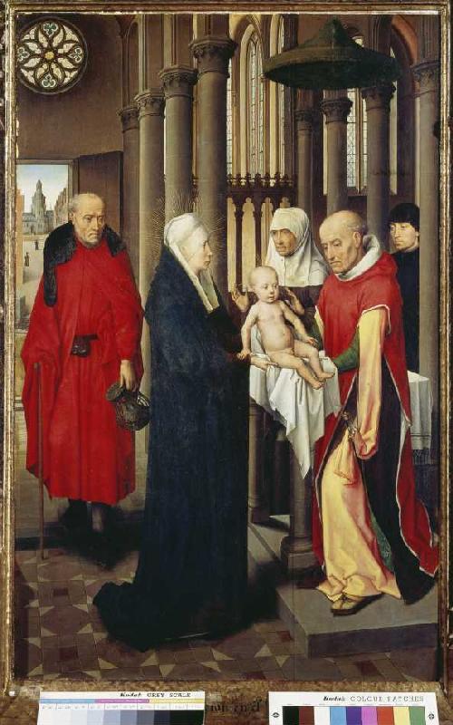 The representation in the temple rights panel of t de Hans Memling
